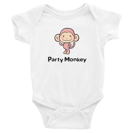 Uncle Bobo's Party Monkey Infant Bodysuit White