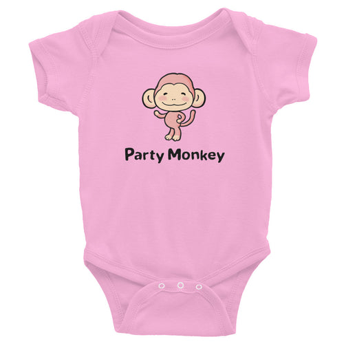 Uncle Bobo's Party Monkey Infant Bodysuit Pink