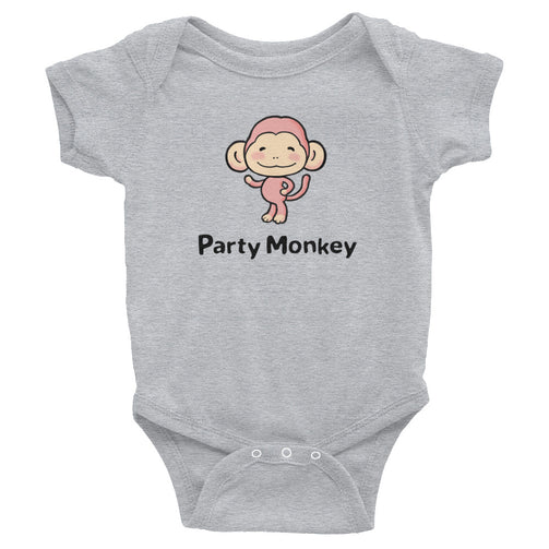 Uncle Bobo's Party Monkey Infant Bodysuit Gray